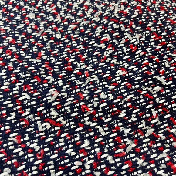 Talbots Petites Tweed Office Skirt | Size 8P | Navy, Red & White - Picture 4 of 7